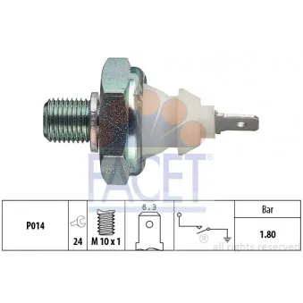 Indicateur de pression d'huile FACET 7.0045