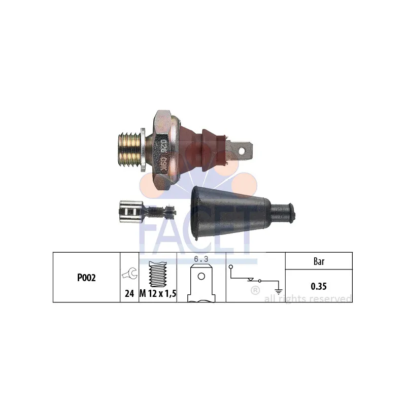 Indicateur de pression d'huile FACET 7.0060