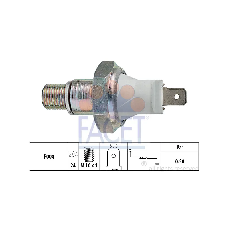 Indicateur de pression d'huile FACET 7.0119
