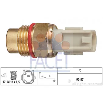 Interrupteur de température, ventilateur de radiateur FACET 7.5198