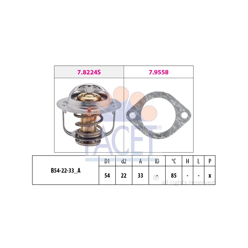 Thermostat d'eau FACET 7.8224