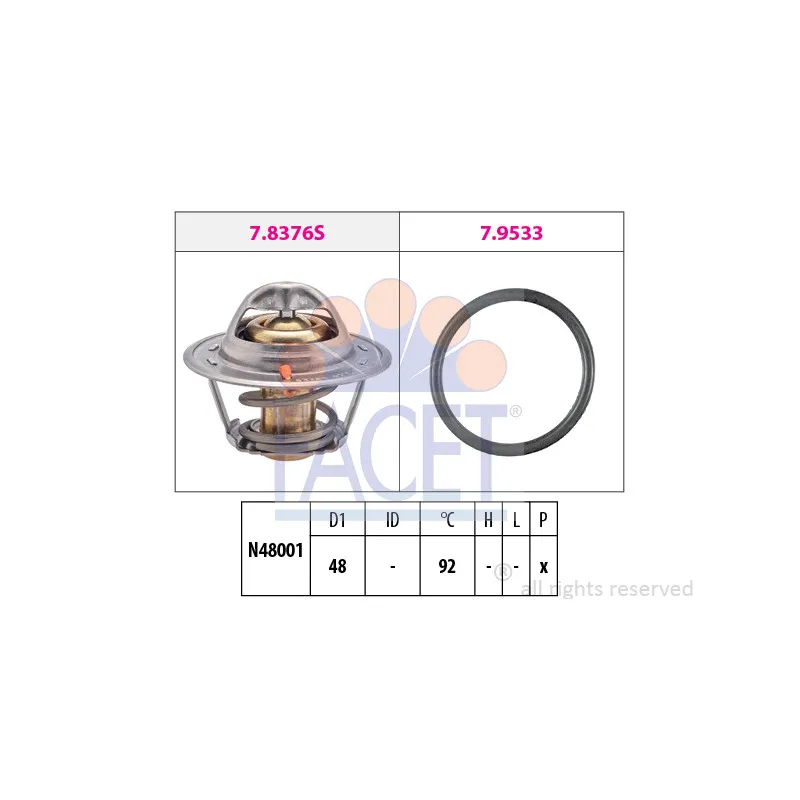 Thermostat d'eau FACET 7.8376