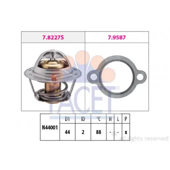 Thermostat d'eau FACET 7.8409