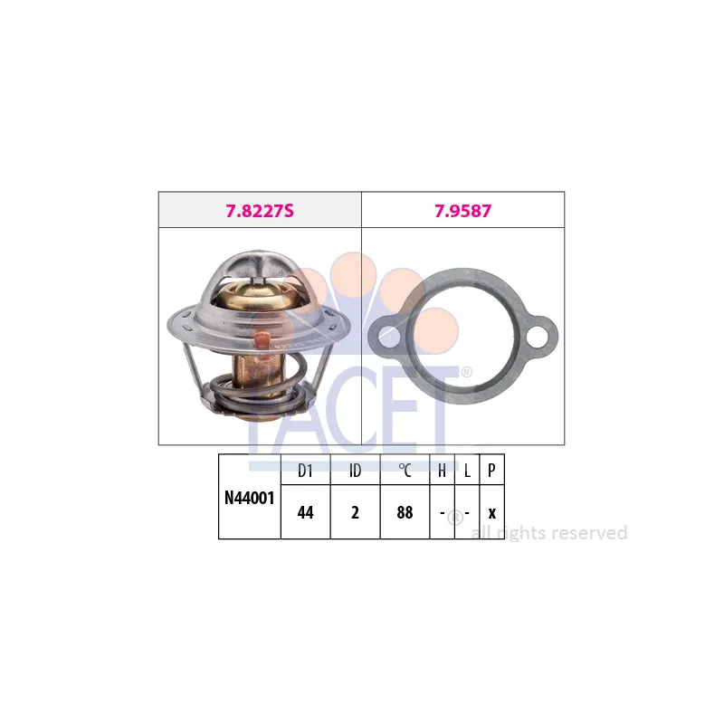 Thermostat d'eau FACET 7.8409