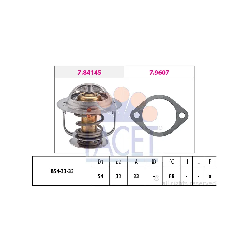 Thermostat d'eau FACET 7.8414