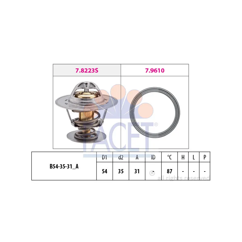 Thermostat d'eau FACET 7.8435