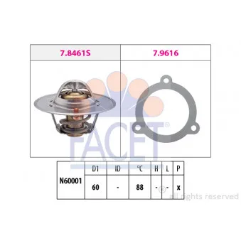 Thermostat d'eau FACET 7.8461