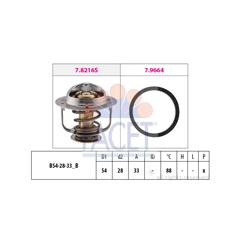 Thermostat d'eau FACET 7.8658