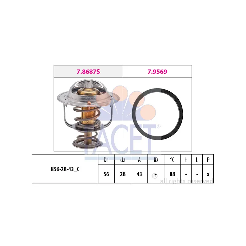 Thermostat d'eau FACET 7.8687