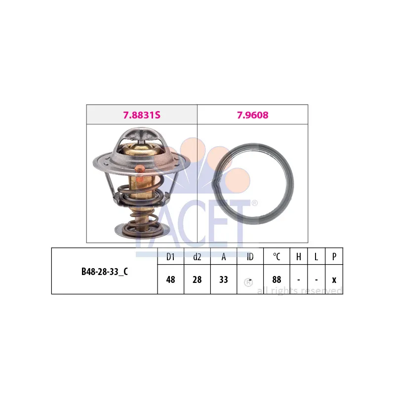 Thermostat d'eau FACET 7.8831