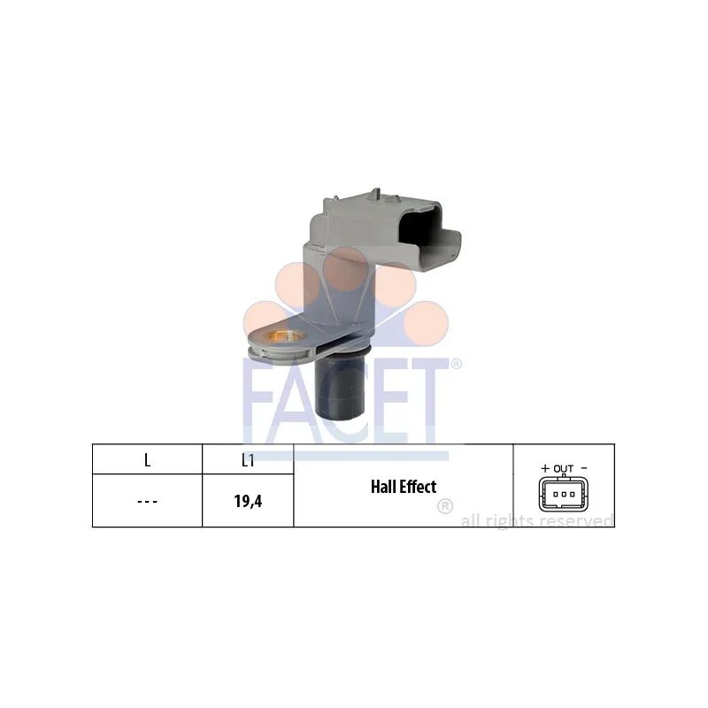 Capteur, position d'arbre à cames FACET 9.0468