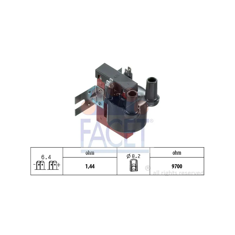 Bobine d'allumage FACET 9.6004