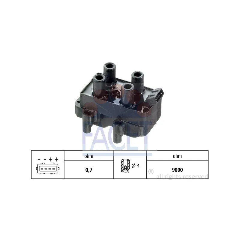 Bobine d'allumage FACET 9.6172