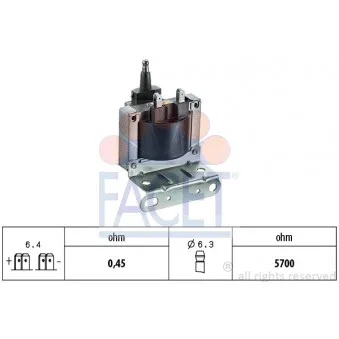 Bobine d'allumage FACET 9.6241