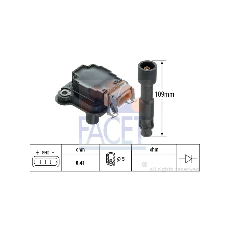 Bobine d'allumage FACET 9.6254