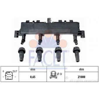 Bobine d'allumage FACET 9.6305