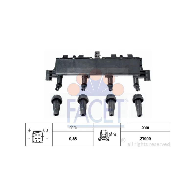 Bobine d'allumage FACET 9.6305