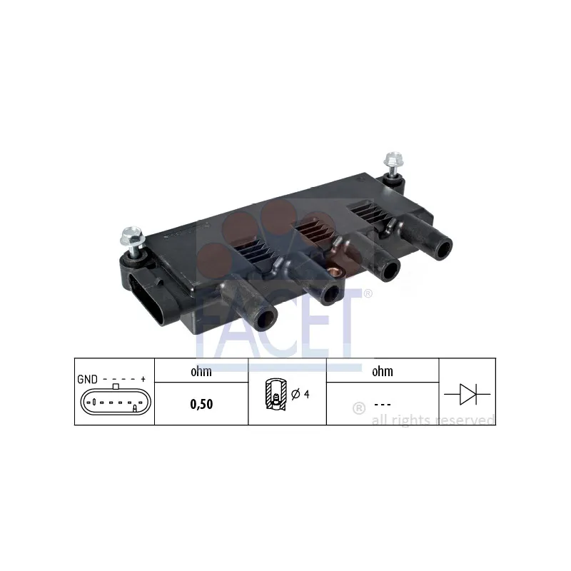 Bobine d'allumage FACET 9.6323