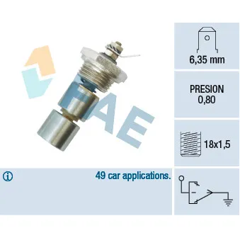 Indicateur de pression d'huile FAE 12270