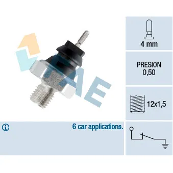 Indicateur de pression d'huile FAE 12280