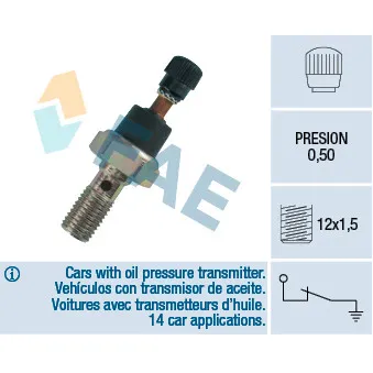 Indicateur de pression d'huile FAE 12290