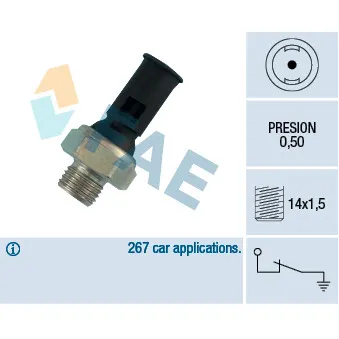 Indicateur de pression d'huile FAE 12390