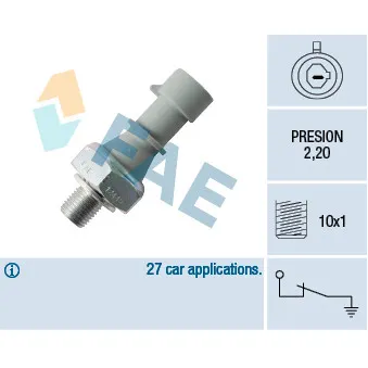 Indicateur de pression d'huile FAE 12445
