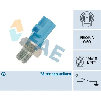 Indicateur de pression d'huile FAE 12612