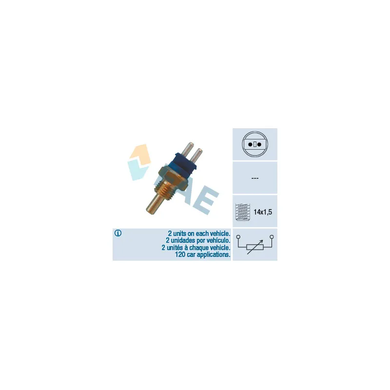 Sonde de température, liquide de refroidissement FAE 32580