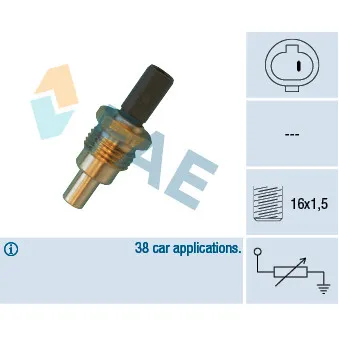 Sonde de température, liquide de refroidissement FAE 32640