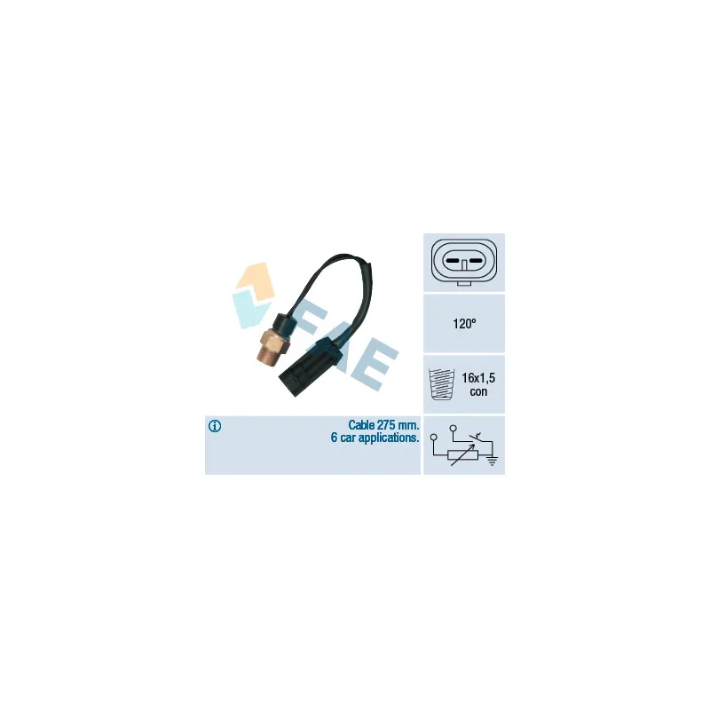 Sonde de température, liquide de refroidissement FAE 34380