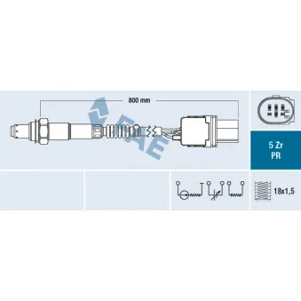 Sonde lambda FAE 75052