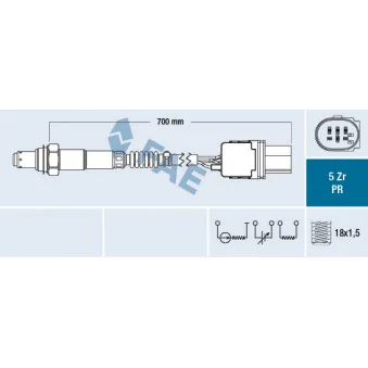 Sonde lambda FAE 75058