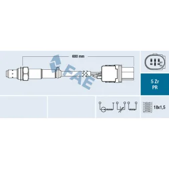 Sonde lambda FAE 75064