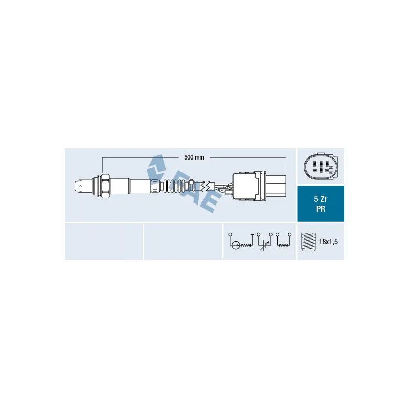 Sonde lambda FAE 75080