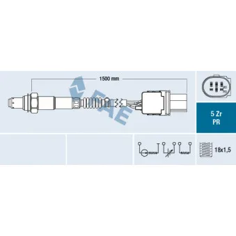 Sonde lambda FAE 75086