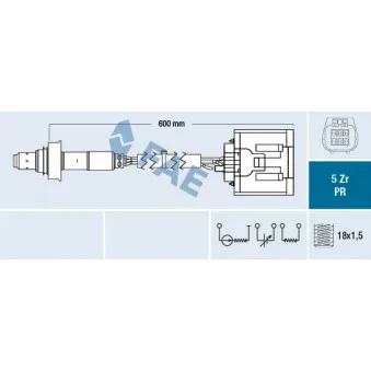 Sonde lambda FAE 75089