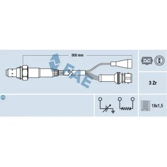 Sonde lambda FAE 77105