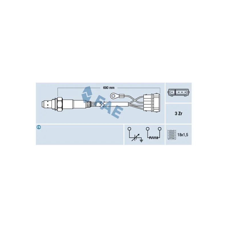 Sonde lambda FAE 77111