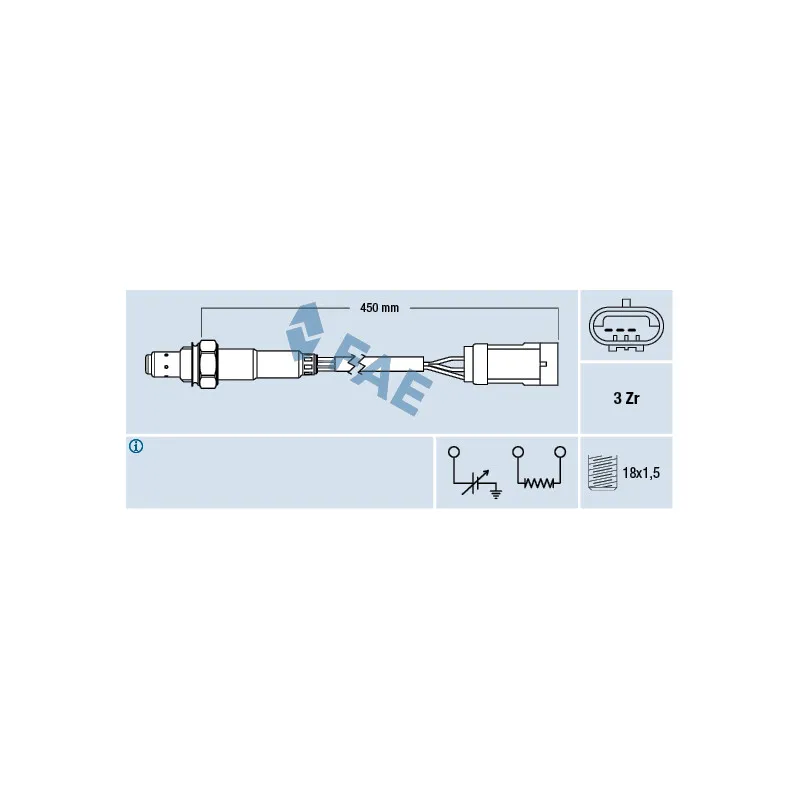 Sonde lambda FAE 77222