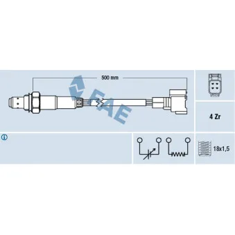 Sonde lambda FAE 77297