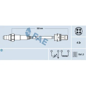 Sonde lambda FAE 77335