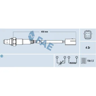 Sonde lambda FAE 77348