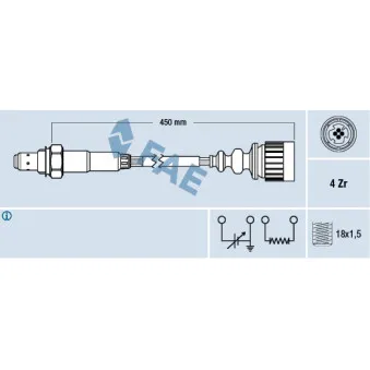 Sonde lambda FAE 77367