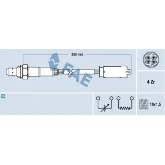 Sonde lambda FAE 77368