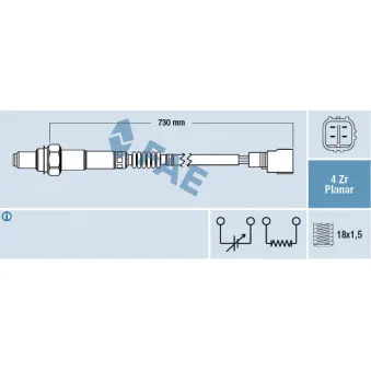 Sonde lambda FAE 77423