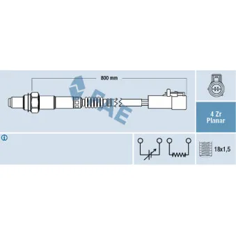 Sonde lambda FAE 77431