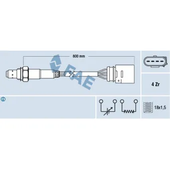 Sonde lambda FAE 77436