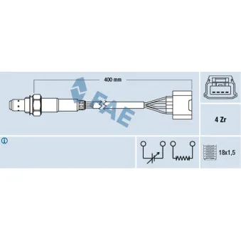 Sonde lambda FAE 77470