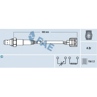 Sonde lambda FAE 77501